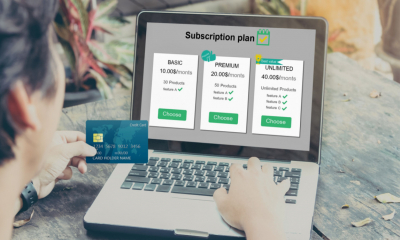 A customer signs up to a subscription package