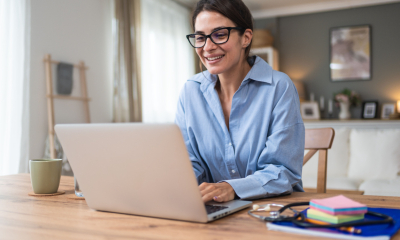 A woman claims a tax rebate after submitting her self assessment tax return early