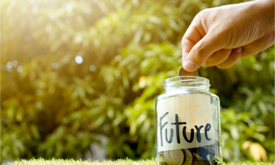 A jar of money saving for the future