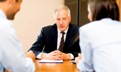Business people and potential investor in a meeting