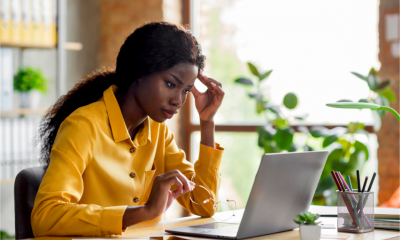 A woman struggles to indentify the mistake in her VAT return
