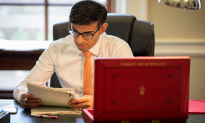 Chancellor of the exchequer, Rishi Sunak, prepares the 2020 budget statement