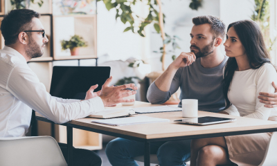 A self-employed couple apply for and are granted a mortgage based on their circumstances.